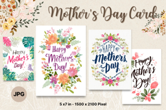Mother&#039;s Day Card Happy MOM flower Printable Gift Card_23 Product Image 1
