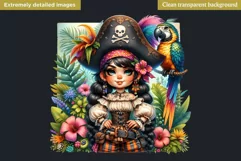 Pirate Gnome Girl clipart, Corsair Gnome sublimation, summer Product Image 2