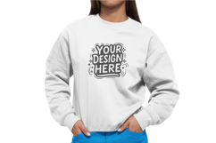 Women Relaxed Sweatshirt Mockup PSD JPG Product Image 1