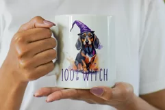 Watercolor dachshund dog halloween sublimation PNG Product Image 3