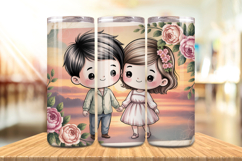 Valentine’s Day Cute Couple Love Tumbler Wrap PNG Big Bundle Product Image 7