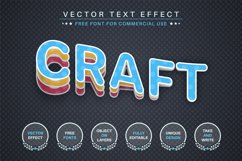 Slice paper - editable text effect, font style Product Image 1