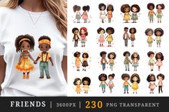 230 watercolor cute adorable friends hugging holding hands friendship little girls clipart set t shirt sublimation printable designs bundle png