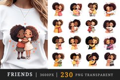 230 watercolor cute adorable friends hugging holding hands friendship little girls clipart set t shirt sublimation printable designs bundle png