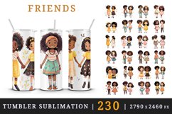 230 watercolor cute adorable friends hugging holding hands friendship little girls design wraps sublimation bundle for 20 oz tumbler