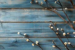 Spring Wooden Planks Flowers Backdrop Product Image 1