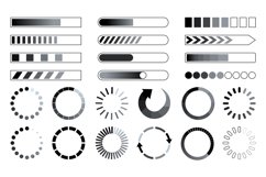 Loading download bars, time direct load stripes and circles. Product Image 1