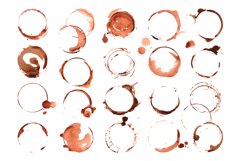 Coffee stains set, isolated cup circles tea or espresso. Dir Product Image 1