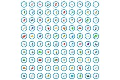 100 helpful icons set, isometric 3d style Product Image 1