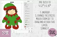 Christmas elf Money card | Paper cutting | Money card SVG Product Image 4