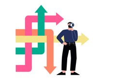 Colorful confused arrows, direction or infographic element. Product Image 1