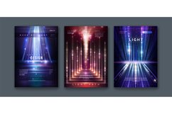 Light effects. Abstract banners. Blurred motion. Bokeh and d Product Image 1