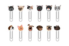 Colorful Paper clip with cat&#039;s head. Office paper clips wit Product Image 1