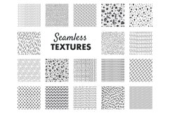 Hand drawn pattern. Abstract seamless texture. Monochrome mi Product Image 1
