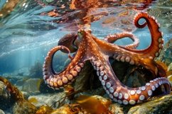 Giant Pacific Octopus Background Wallpaper Product Image 1