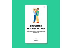 daughter mother father vector Product Image 1
