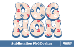 American Dog Mom 4th of July USA Paw DTF PNG Sublimation Product Image 1
