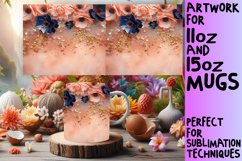 Blossom Leopard Glitter Mug Sublimation Product Image 1