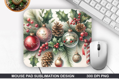 Mouse Pad Sublimation, Christmas Mouse Pad PNG Design Product Image 1