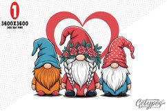 Valentine Gnome Sublimation Clipart - High Quality Design Product Image 3