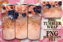 Glamorous Leopard Pattern Tumbler Wrap: Sublimation - 20oz Product Image 1