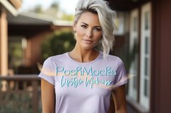 BELLA CANVAS 3001 T-SHIRT LIFESTYLE MOCKUP, LAVENDER DUST Product Image 1