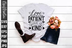 Love Is Patient Love Is Kind SVG Valentines Day Love Quote Product Image 4