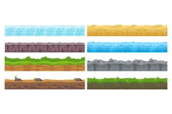 Seamless landscape borders. Endless different types surface Product Image 1