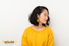 Faux leather earrings alphabet template, SVG cutting file Product Image 3