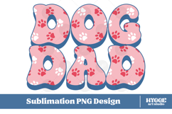 American Dog Dad 4th of July USA Paw DTF PNG Sublimation Product Image 1