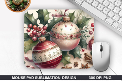 Mouse Pad Sublimation, Christmas Mouse Pad PNG Design Product Image 1
