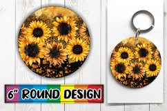 Glittering Blossom Sparkle PNG Sublimation Circle: Keychain, Product Image 1