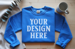 Royal Gildan 18000 Folded Flat Lay Mockups Product Image 1