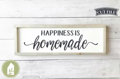 Happiness Is Homemade SVG Files, Farmhouse SVG Product Image 1