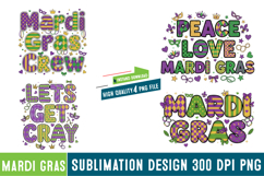 4 Mardi Gras Sublimation Design,Mardi Gras png Product Image 1