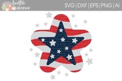 Patriotic Star SVG Cut File for Silhouette, Cricut, Electronic Cutters Product Image 1