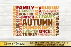 Fall Word Art SVG PNG EPS DXF Fall SVG Farmhouse Sign SVG Product Image 5