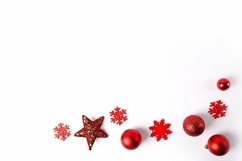 Red christmas ornaments on white background. Merry christmas Product Image 1