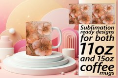 Floral Leopard Sparkle Mug Wrap Product Image 1