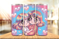 Valentine’s Day Cute Couple Love Tumbler Wrap PNG Big Bundle Product Image 8
