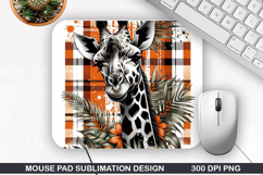 Giraffe Mouse Pad Sublimation, Animals Mouse Pad PNG Design Product Image 1