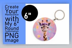 Keychain Spring Round Design - Giraffe Product Image 1