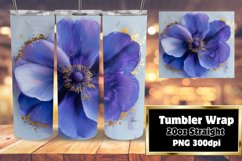 Vibrant Petals: Sublimation Tumbler Wrap Product Image 1