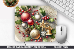 Mouse Pad Sublimation, Christmas Mouse Pad PNG Design Product Image 1
