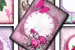 ACEO Digital Collage Sheet - Pink Roses Product Image 3