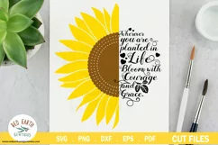 Sunflower quote saying SVG,Sunflower rustic farmhouse SVG Product Image 1