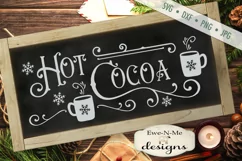 Hot Cocoa - Cocoa Mugs - Winter Christmas - SVG DXF Files Product Image 1
