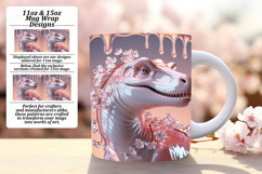 Sassy 15oz Mug Wrap Png Template , Cute Dino Product Image 1
