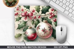 Mouse Pad Sublimation, Christmas Mouse Pad PNG Design Product Image 1