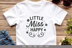 Little Miss Happy - SVG Design for Baby and Toddler T-Shirts Product Image 2